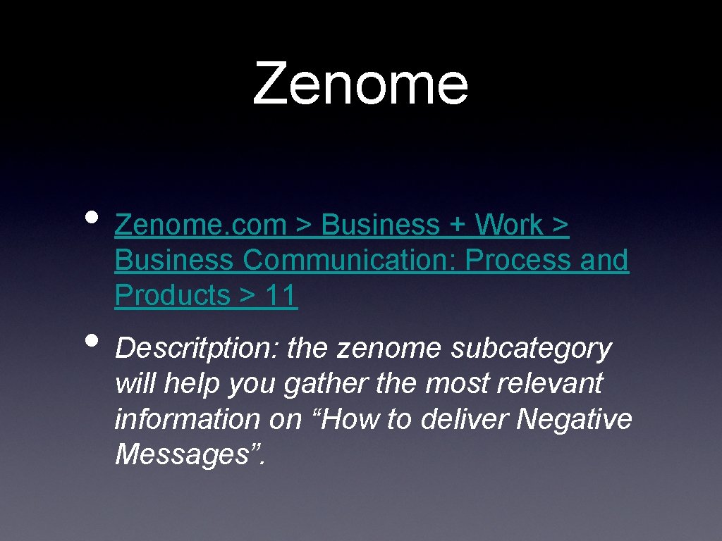 Zenome • Zenome. com > Business + Work > Business Communication: Process and Products