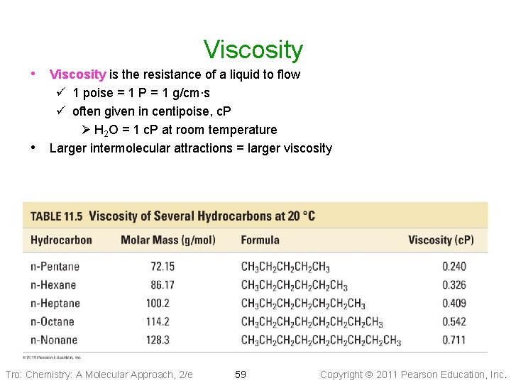 Viscosity • Viscosity is the resistance of a liquid to flow • ü 1