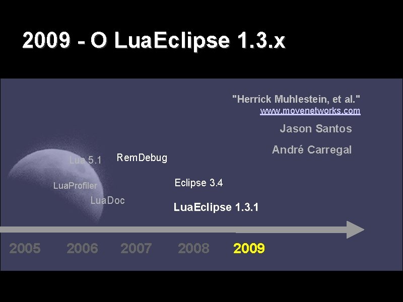 2009 - O Lua. Eclipse 1. 3. x "Herrick Muhlestein, et al. " www.