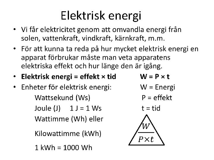 Elektrisk energi • 