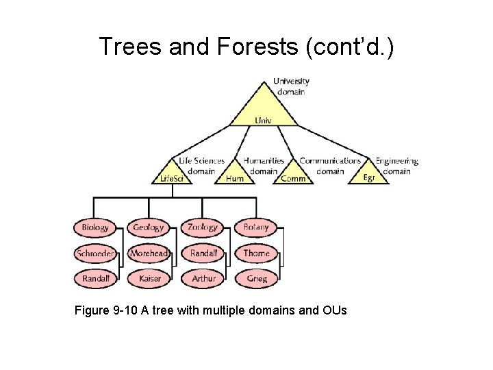Trees and Forests (cont’d. ) Figure 9 -10 A tree with multiple domains and