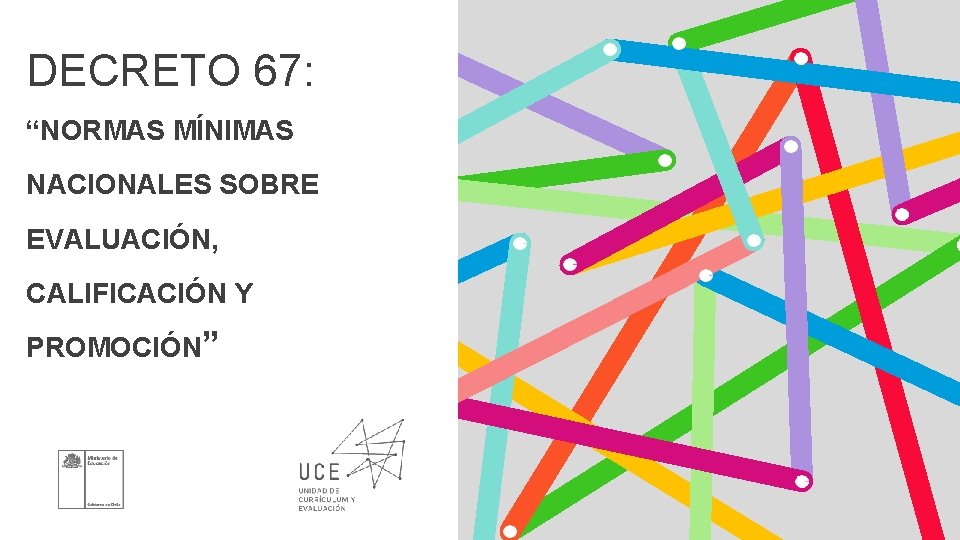 DECRETO 67: “NORMAS MÍNIMAS NACIONALES SOBRE EVALUACIÓN, CALIFICACIÓN Y PROMOCIÓN” 