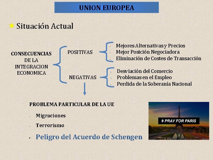 UNION EUROPEA Situación Actual Mejores Alternativas y Precios Mejor Posición Negociadora Eliminación de Costes