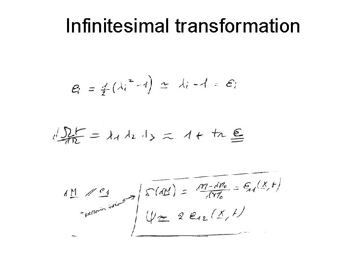 Infinitesimal transformation 