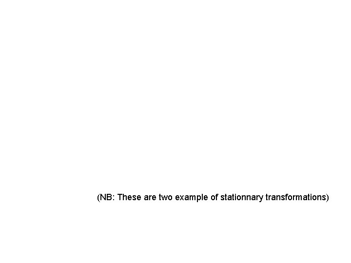 (NB: These are two example of stationnary transformations) 