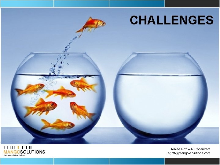 CHALLENGES Aimee Gott – R Consultant agott@mango-solutions. com 