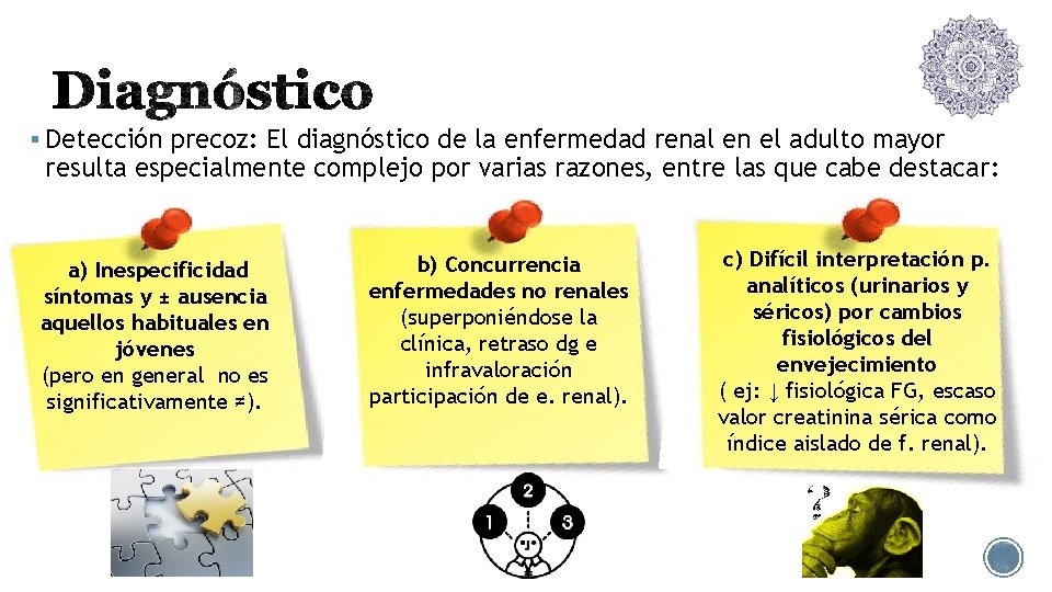 § Detección precoz: El diagnóstico de la enfermedad renal en el adulto mayor resulta