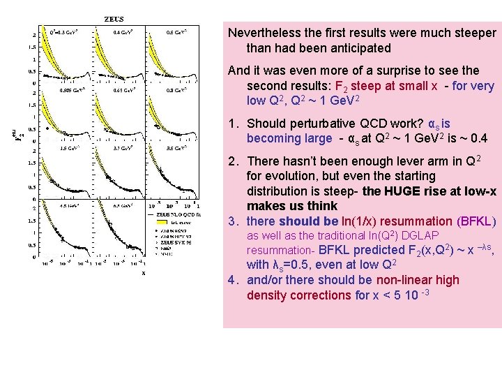 Nevertheless the first results were much steeper than had been anticipated And it was
