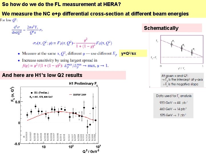 So how do we do the FL measurement at HERA? We measure the NC