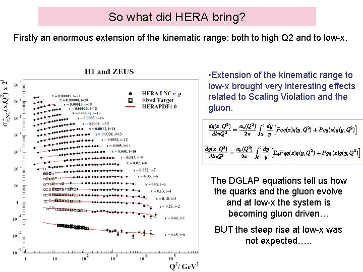So what did HERA bring? Firstly an enormous extension of the kinematic range: both