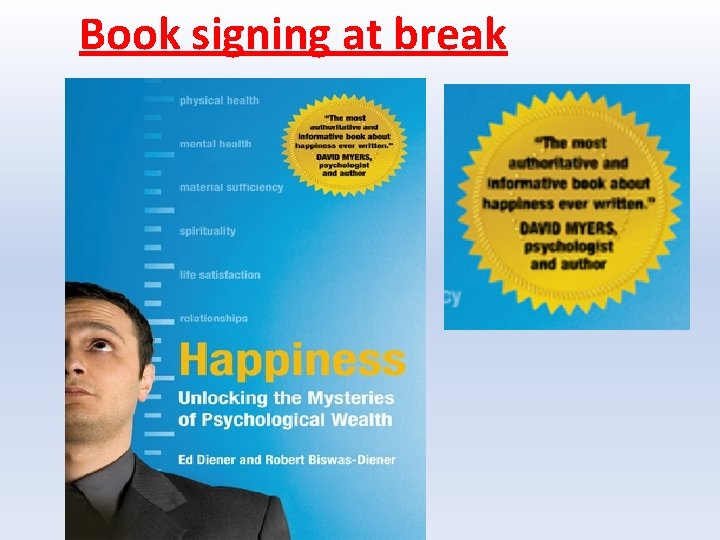 Book signing at break 