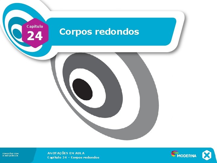 Capítulo 24 CONEXÕES COM A MATEMÁTICA Corpos redondos ANOTAÇÕES EM AULA Capítulo 24 1––Conjuntos Capítulo 24 CONEXÕES COM A MATEMÁTICA Corpos redondos ANOTAÇÕES EM AULA Capítulo 24 1––Conjuntos