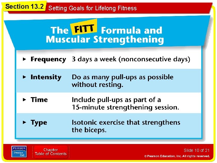 Section 13. 2 Setting Goals for Lifelong Fitness Slide 10 of 21 