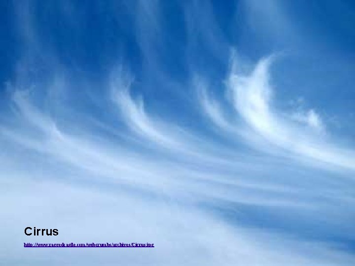 Cirrus http: //www. raggedcastle. com/webcrumbs/archives/Cirrus. jpg Cirrus http: //www. raggedcastle. com/webcrumbs/archives/Cirrus. jpg