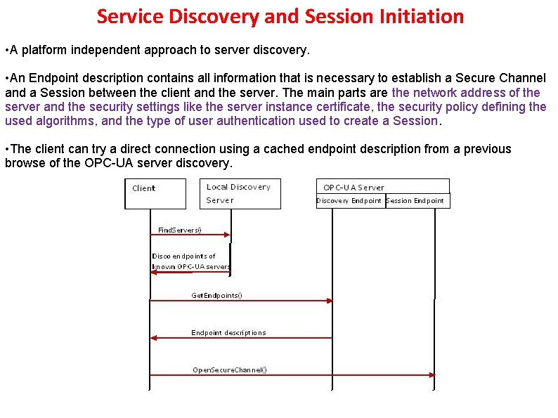 Service Discovery and Session Initiation • A platform independent approach to server discovery. •