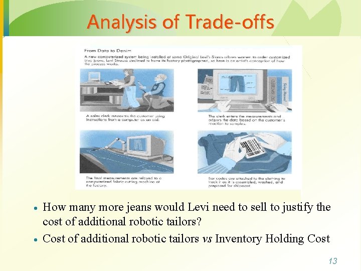 Analysis of Trade-offs · · How many more jeans would Levi need to sell