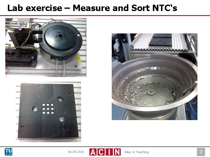 Lab exercise – Measure and Sort NTC‘s 06. 09. 2016 4 diac in Teaching