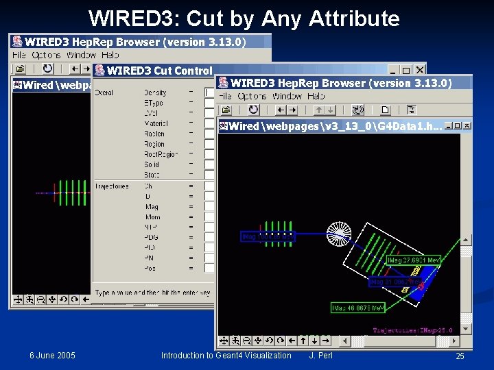 WIRED 3: Cut by Any Attribute 6 June 2005 Introduction to Geant 4 Visualization WIRED 3: Cut by Any Attribute 6 June 2005 Introduction to Geant 4 Visualization