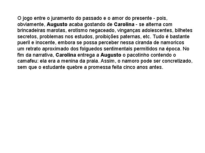 O jogo entre o juramento do passado e o amor do presente - pois, O jogo entre o juramento do passado e o amor do presente - pois,