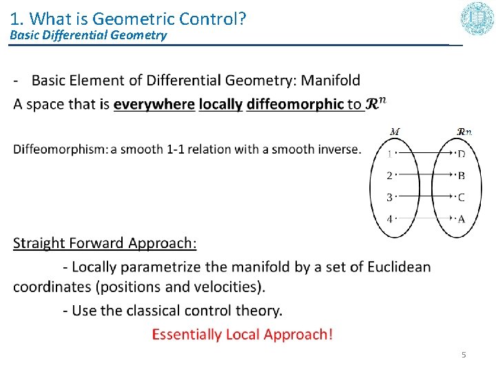 1. What is Geometric Control? Basic Differential Geometry • 5 