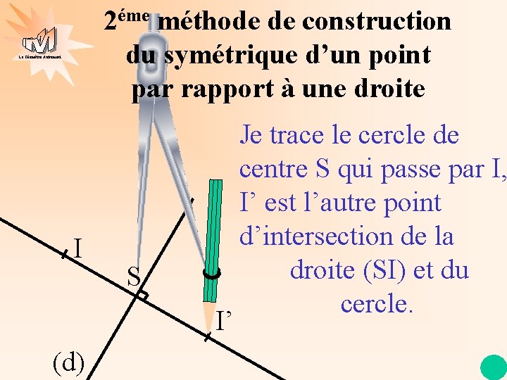 2éme méthode de construction du symétrique d’un point par rapport à une droite La