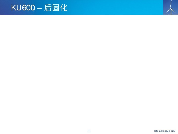 KU 600 – 后固化 11 Internal usage only 