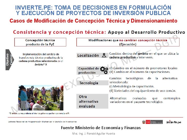 INVIERTE. PE: TOMA DE DECISIONES EN FORMULACIÓN Y EJECUCIÓN DE PROYECTOS DE INVERSIÓN PUBLICA