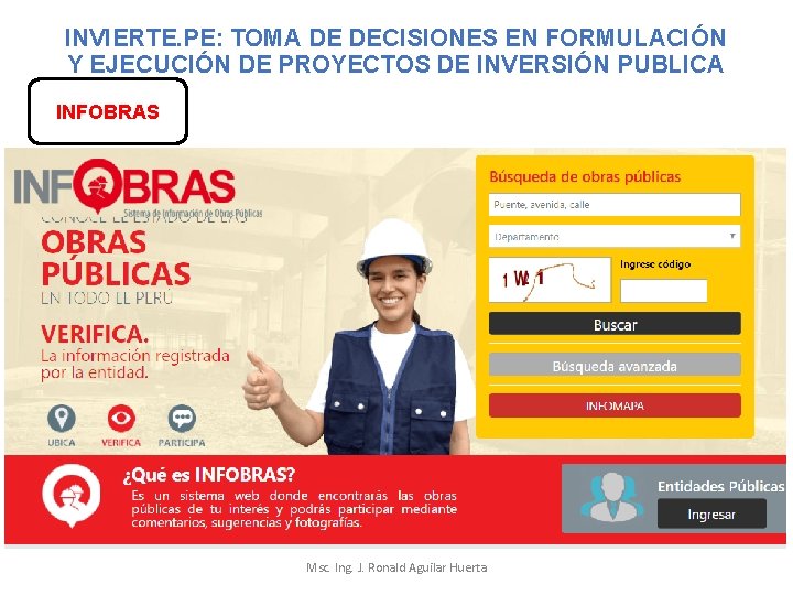 INVIERTE. PE: TOMA DE DECISIONES EN FORMULACIÓN Y EJECUCIÓN DE PROYECTOS DE INVERSIÓN PUBLICA