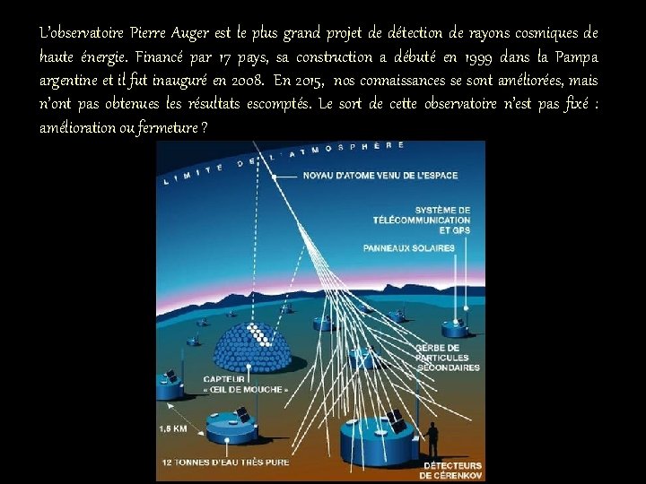 L’observatoire Pierre Auger est le plus grand projet de détection de rayons cosmiques de