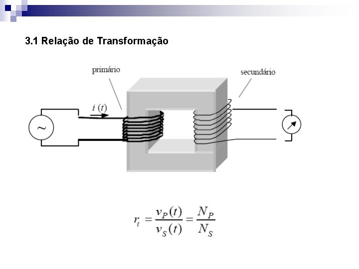 3. 1 Relação de Transformação 