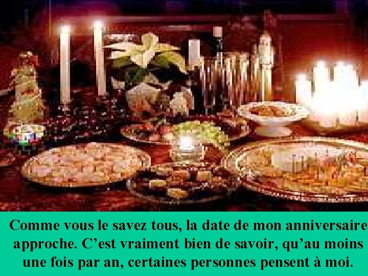 Comme vous le savez tous, la date de mon anniversaire approche. C’est vraiment bien Comme vous le savez tous, la date de mon anniversaire approche. C’est vraiment bien