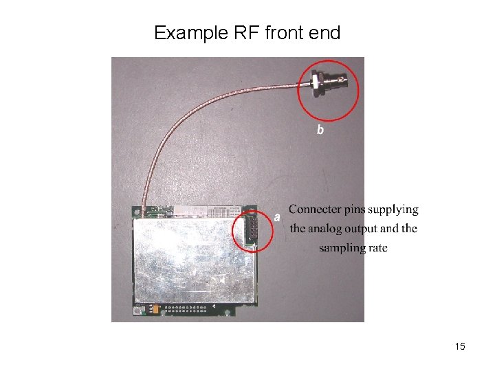 Example RF front end 15 