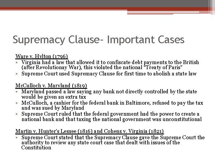 Elastic Clause The Constitution's Supremacy Clause Elastic