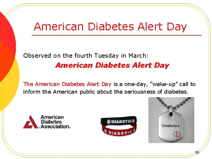 American Diabetes Alert Day Observed on the fourth Tuesday in March: American Diabetes Alert