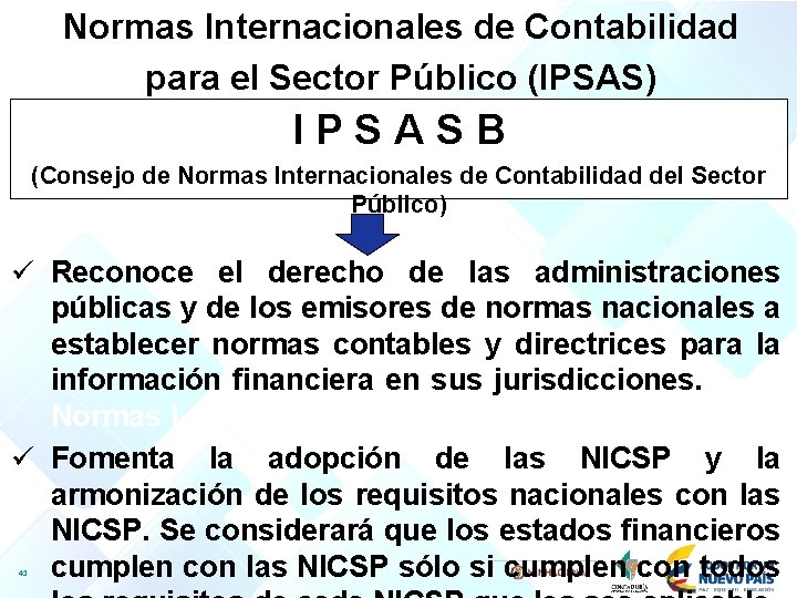 Normas Internacionales de Contabilidad para el Sector Público (IPSAS) I P S A S