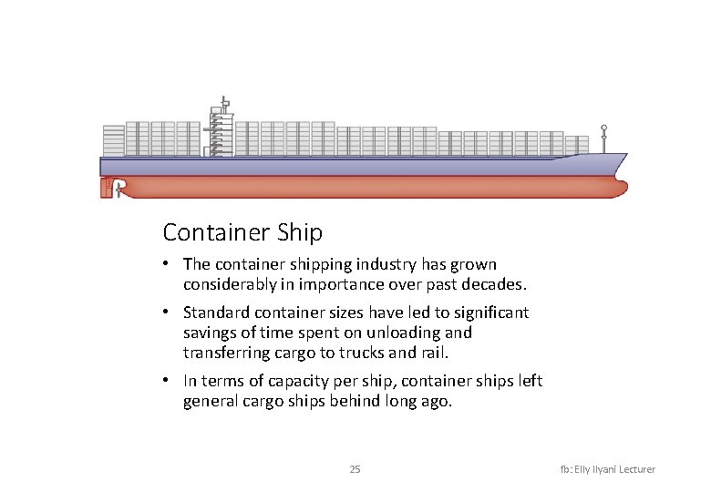 Container Ship • The container shipping industry has grown considerably in importance over past