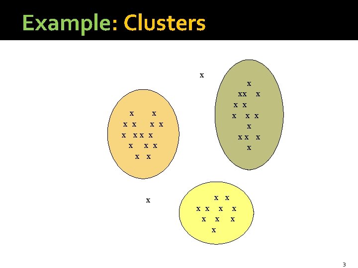 Example: Clusters x x x x xx x x x x x x 3