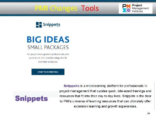 PMI Changes Tools 36 