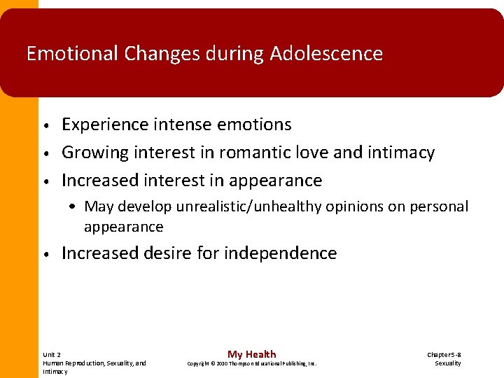 Emotional Changes during Adolescence • • • Experience intense emotions Growing interest in romantic Emotional Changes during Adolescence • • • Experience intense emotions Growing interest in romantic