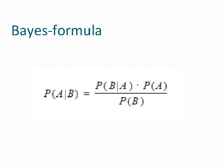 Bayes-formula 