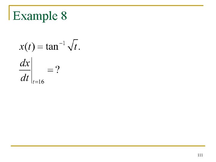 Example 8 111 