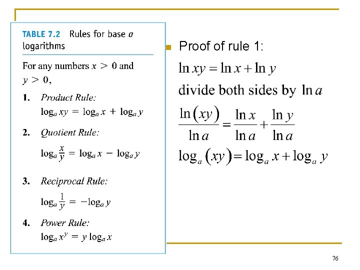 n Proof of rule 1: 76 