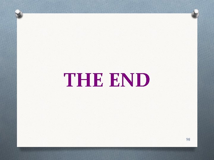 THE END 98 