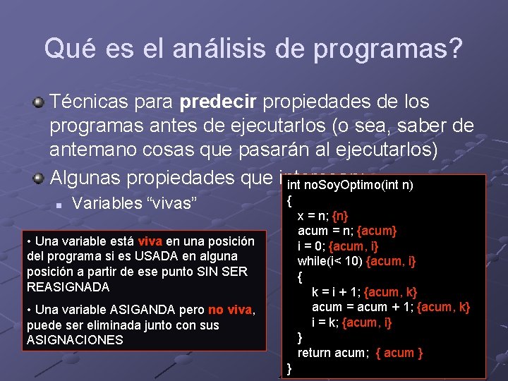Qué es el análisis de programas? Técnicas para predecir propiedades de los programas antes