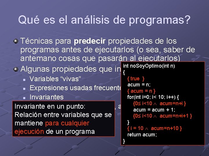 Qué es el análisis de programas? Técnicas para predecir propiedades de los programas antes