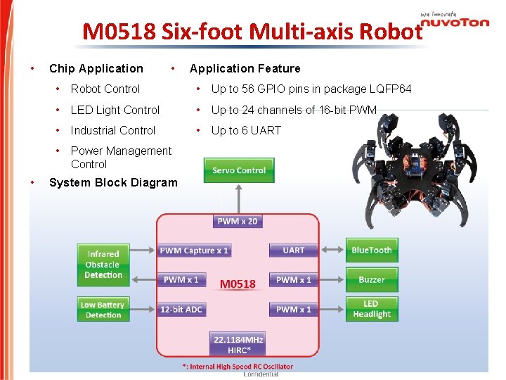M 0518 Six-foot Multi-axis Robot • • Chip Application • Application Feature • Robot