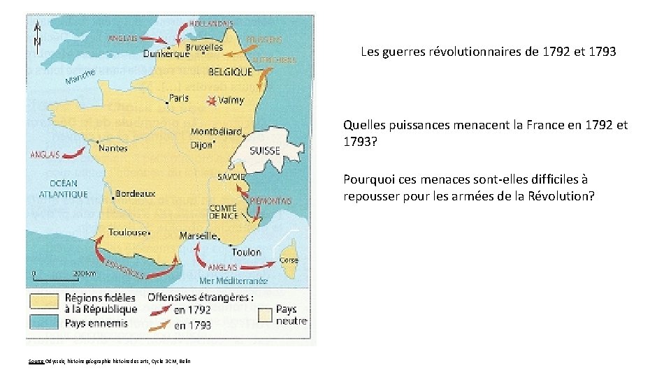 Les guerres révolutionnaires de 1792 et 1793 Quelles puissances menacent la France en 1792