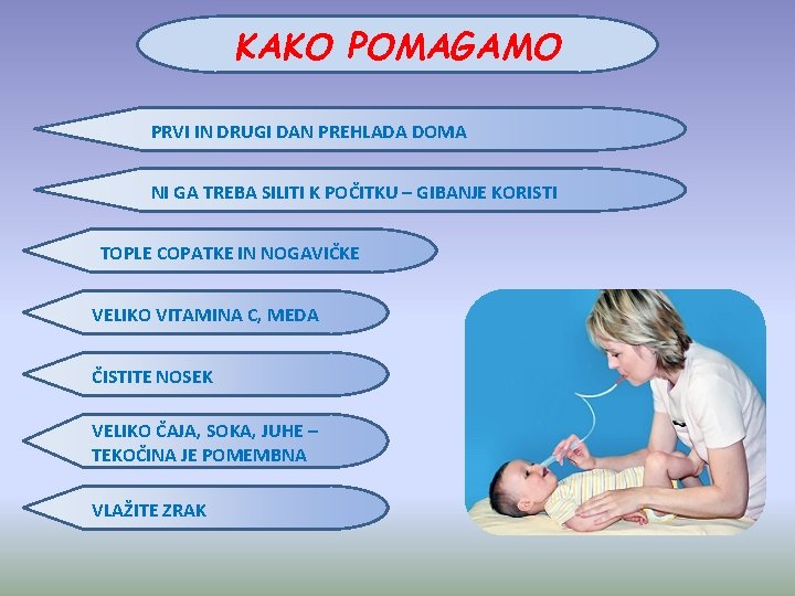 KAKO POMAGAMO PRVI IN DRUGI DAN PREHLADA DOMA NI GA TREBA SILITI K POČITKU