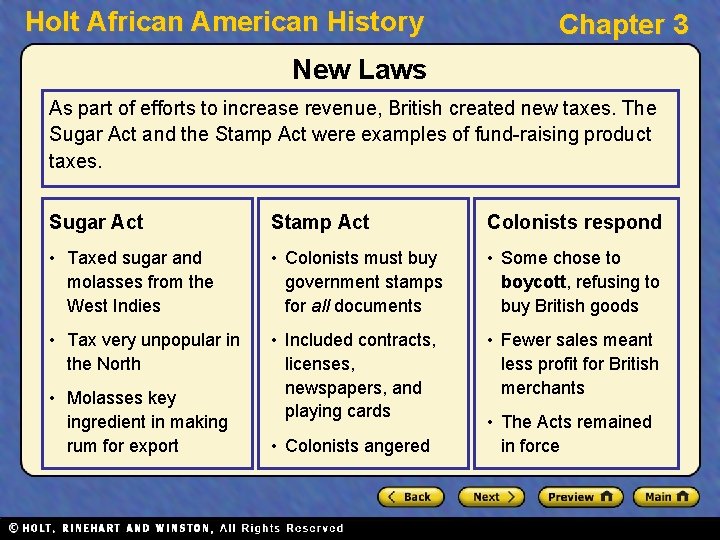 Holt African American History Chapter 3 New Laws As part of efforts to increase