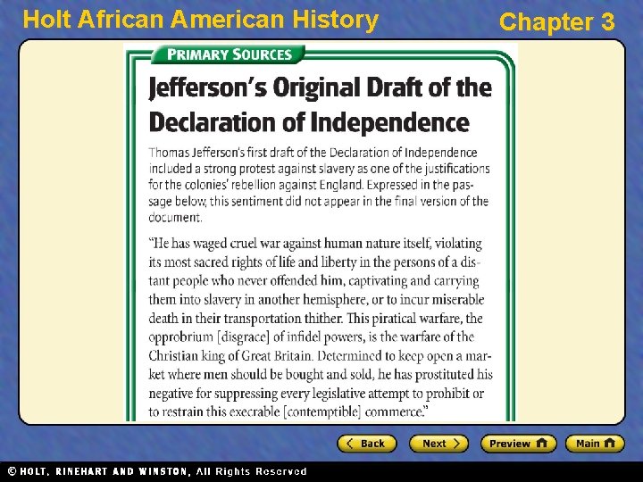 Holt African American History Chapter 3 